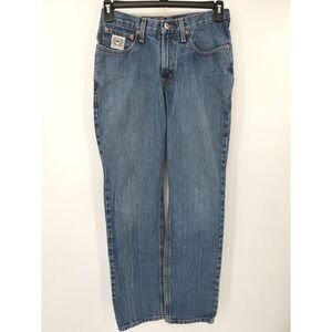 Cinch Jeans Mens 29x34 Blue Straight Leg Denim Western Cowboy MB92834013